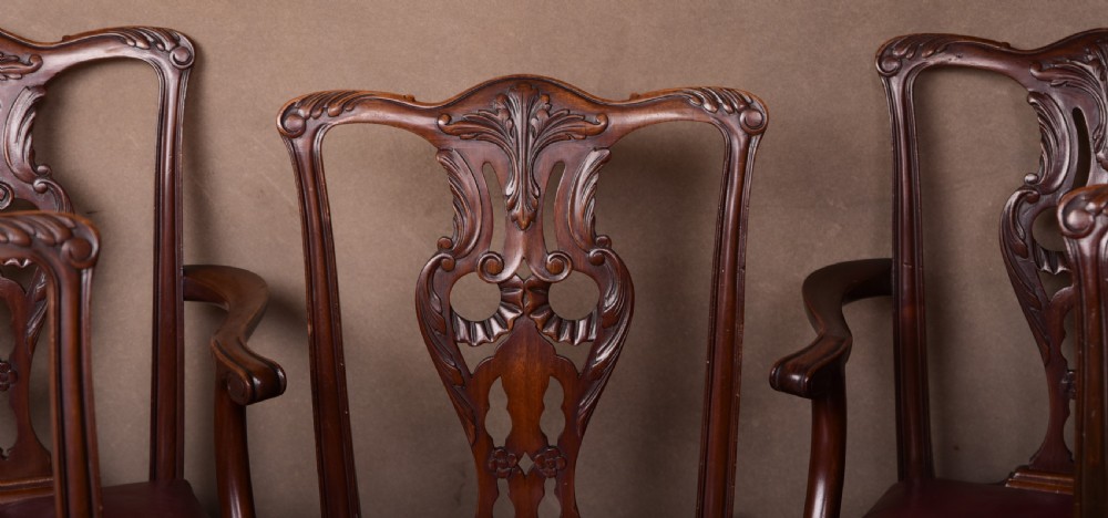 Fantastic set of 8 carved Chippendale style chairs  View XXVI
