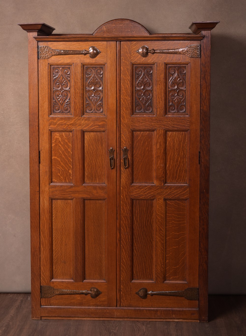 Scottish Arts and crafts Oak Hall Robe by John Taylor of Edinburgh