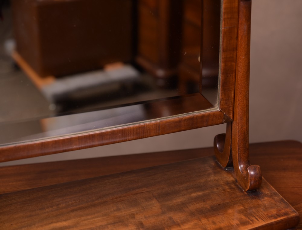 Neat Victorian Mahogany Cheval Dressing Table Mirror View X