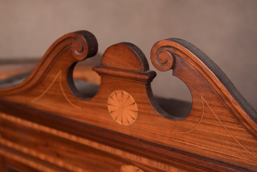 Fabulous Edwardian Inlaid Bureau Bookcase  View XXI
