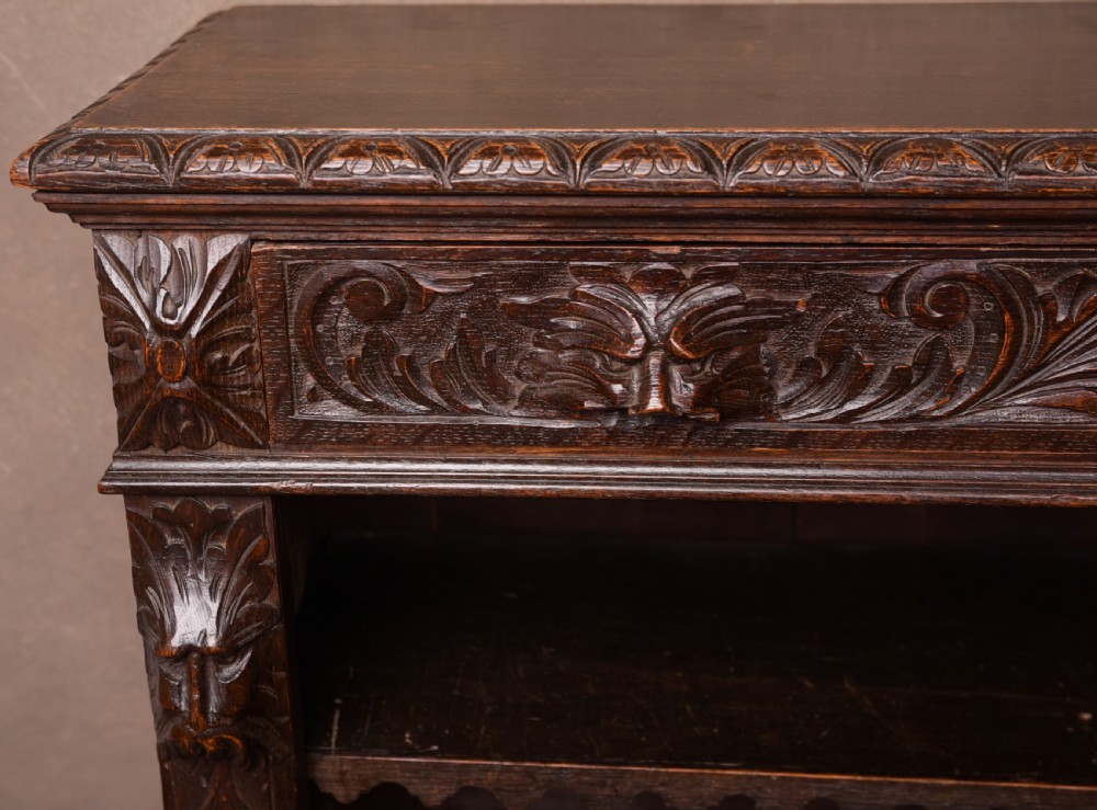 Late Victorian carved bookcase  View VIII