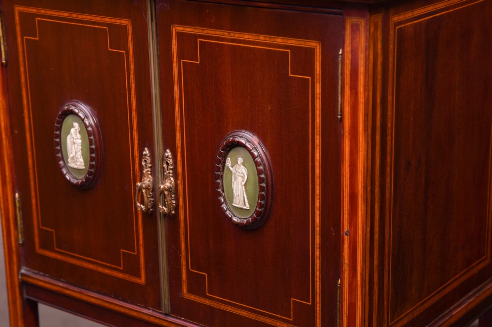 Edwardian inlaid Mahogany Music Cabinet made for Jenners of Edinburgh View III