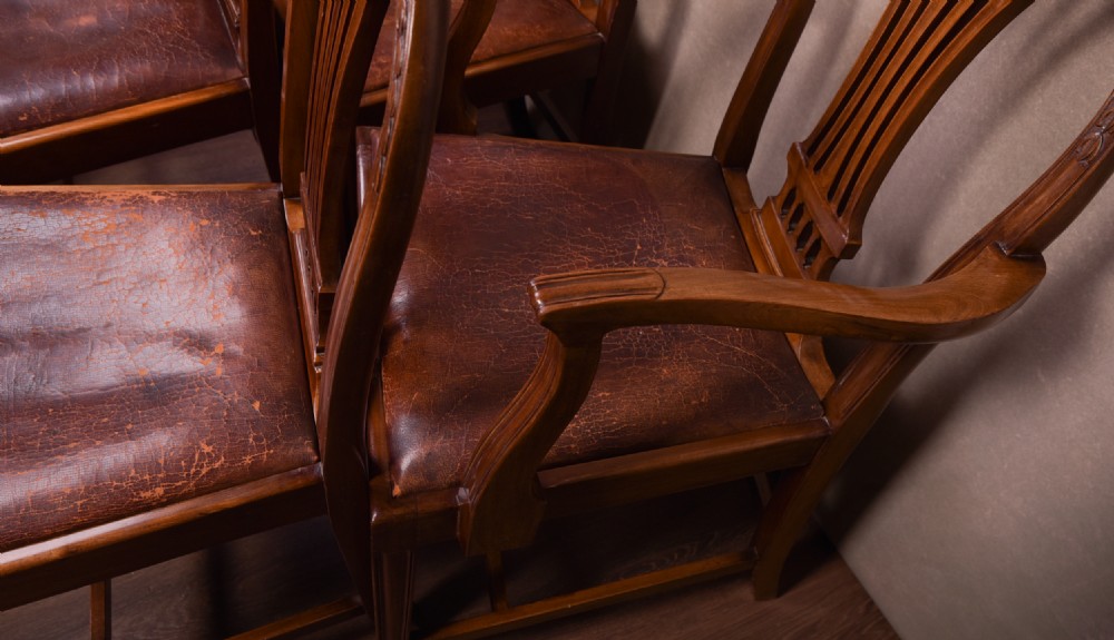 Set of 8 Carved Mahogany Dining Chairs  View XVIII