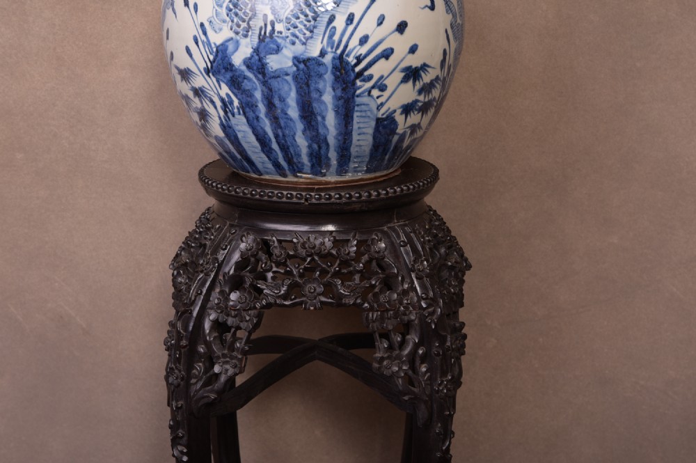 19th Century Chinese carved Vase stand  View XIII