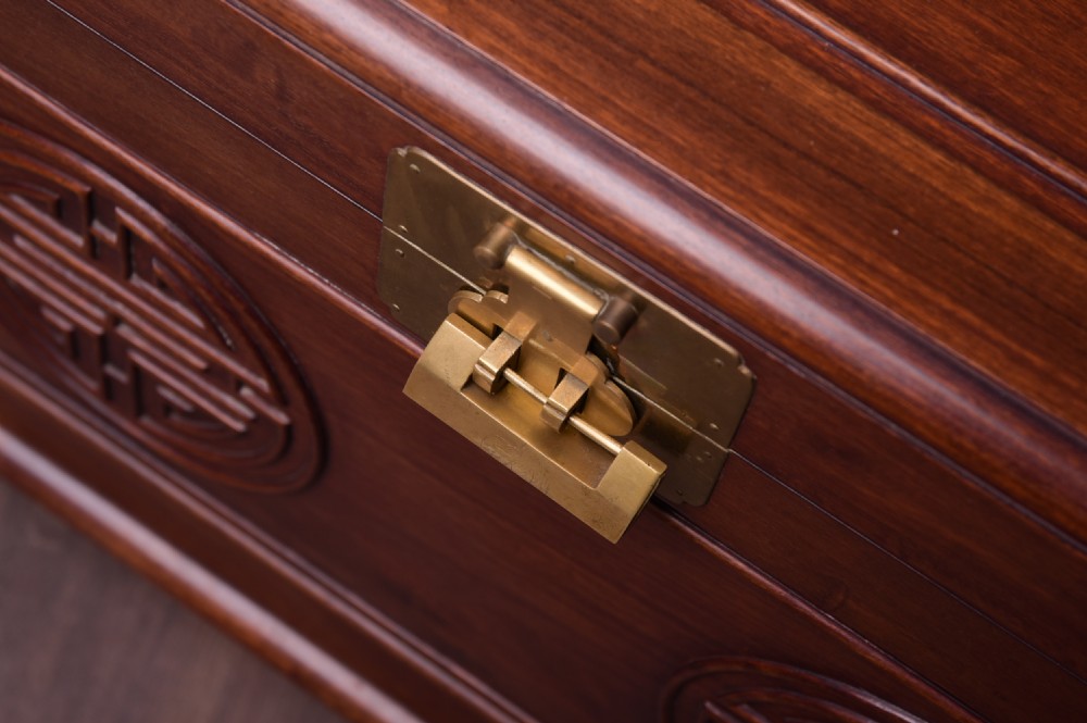 Chinese Carved Camphor wood Storage chest  View III