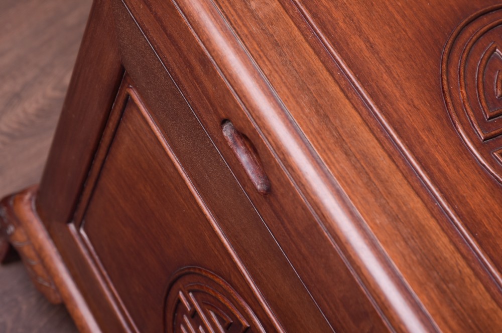 Chinese Carved Camphor wood Storage chest  View V