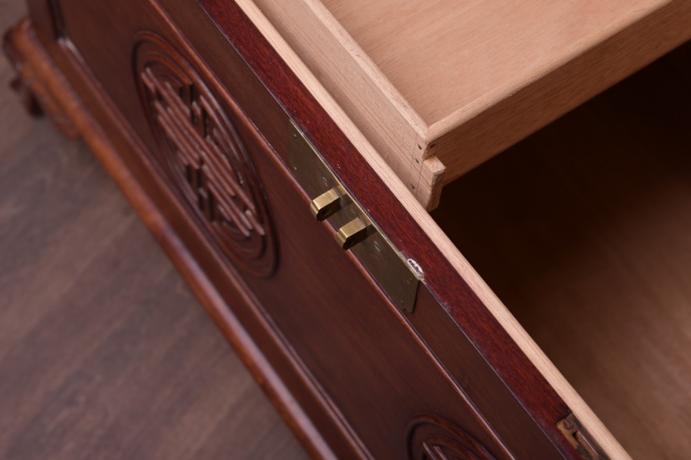 Chinese Carved Camphor wood Storage chest  View XI