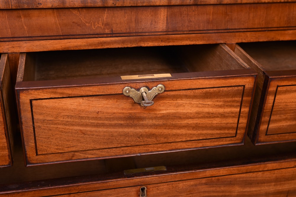 Georgian Inlaid Mahogany chest of drawers  View XIV