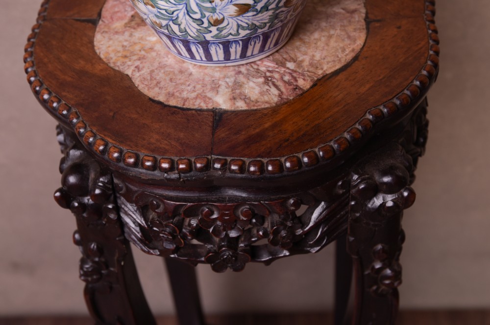 19th Century Chinese carved pot stand  View III
