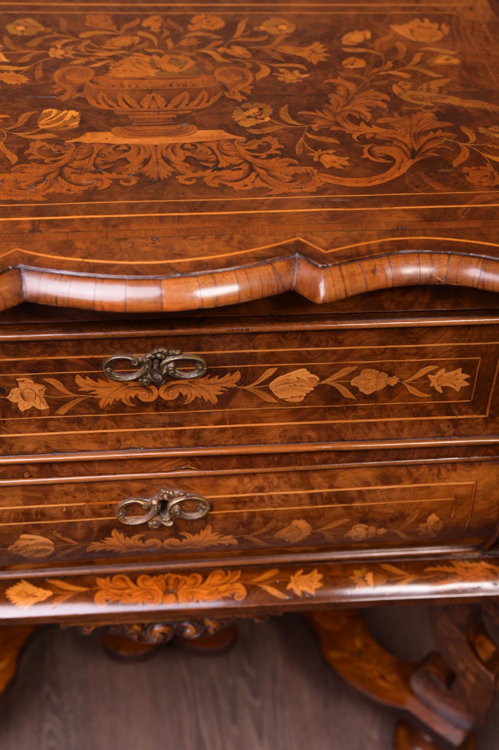 Fantastic 19th Century  Marquetry Walnut Chest View VII