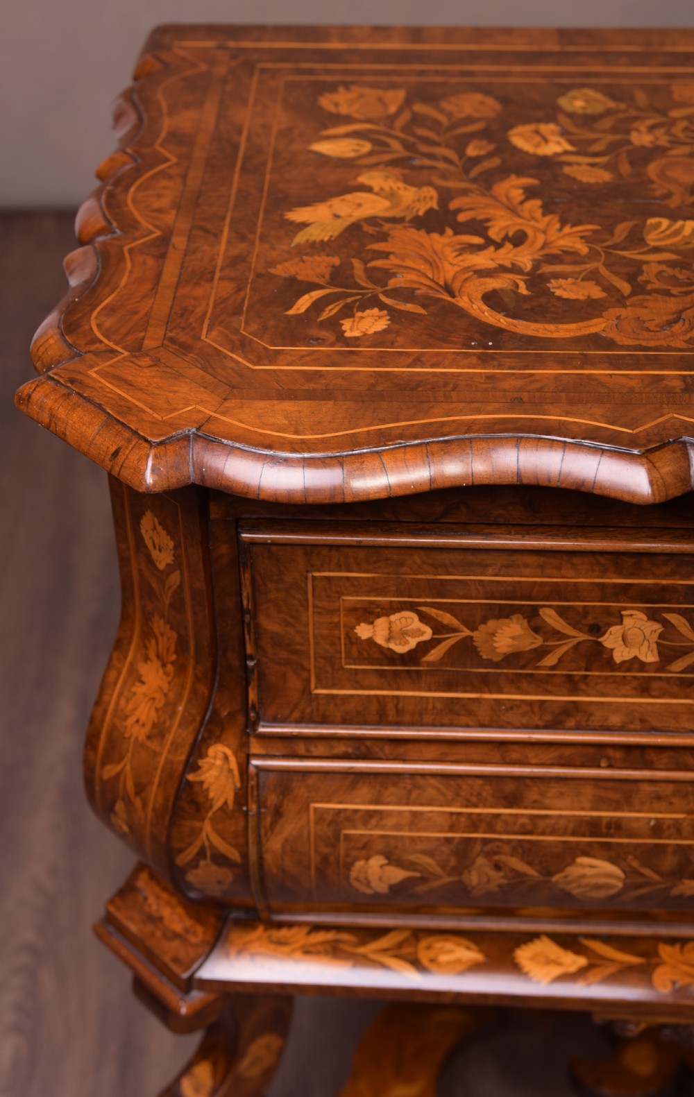 Fantastic 19th Century  Marquetry Walnut Chest View VIII