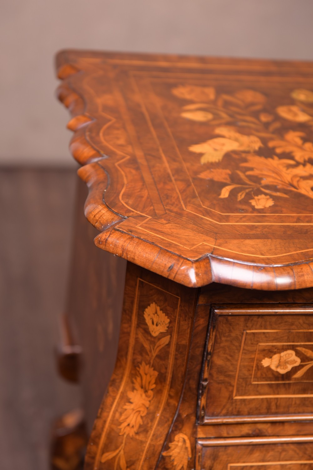 Fantastic 19th Century  Marquetry Walnut Chest View XIII