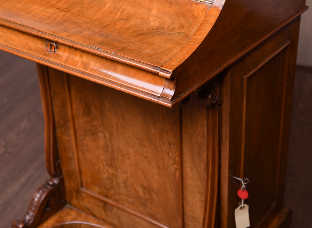 Victorian Walnut piano top pop up Davenport  View VIII