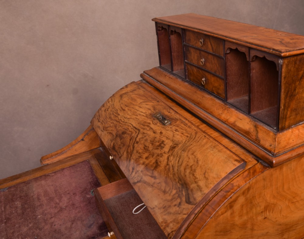 Victorian Walnut piano top pop up Davenport  View XVII