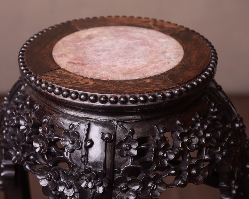 19th Century Chinese carved pot stand  View II