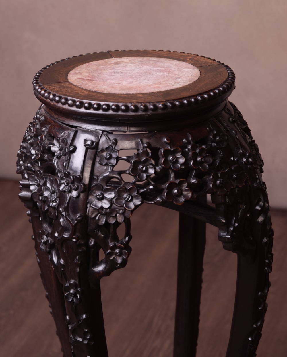 19th Century Chinese carved pot stand  View VII