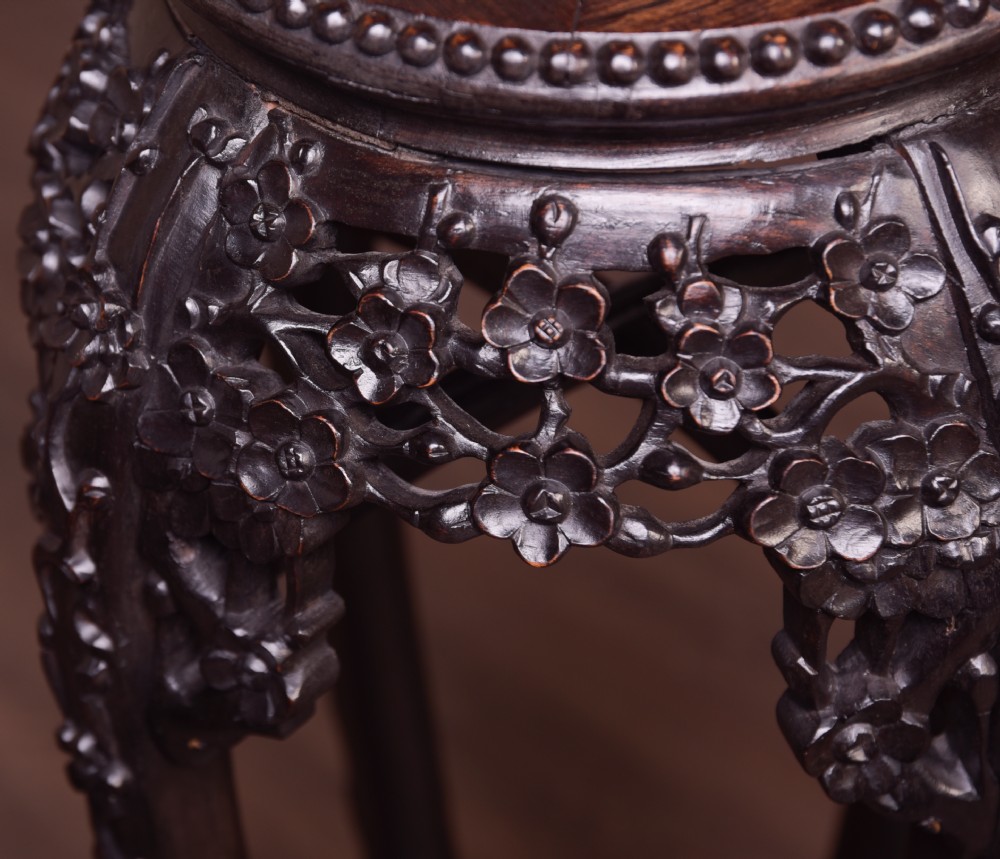 19th Century Chinese carved pot stand  View IX