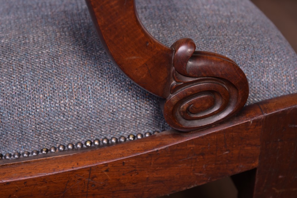 Superb Victorian mahogany reclining arm chair   View XII