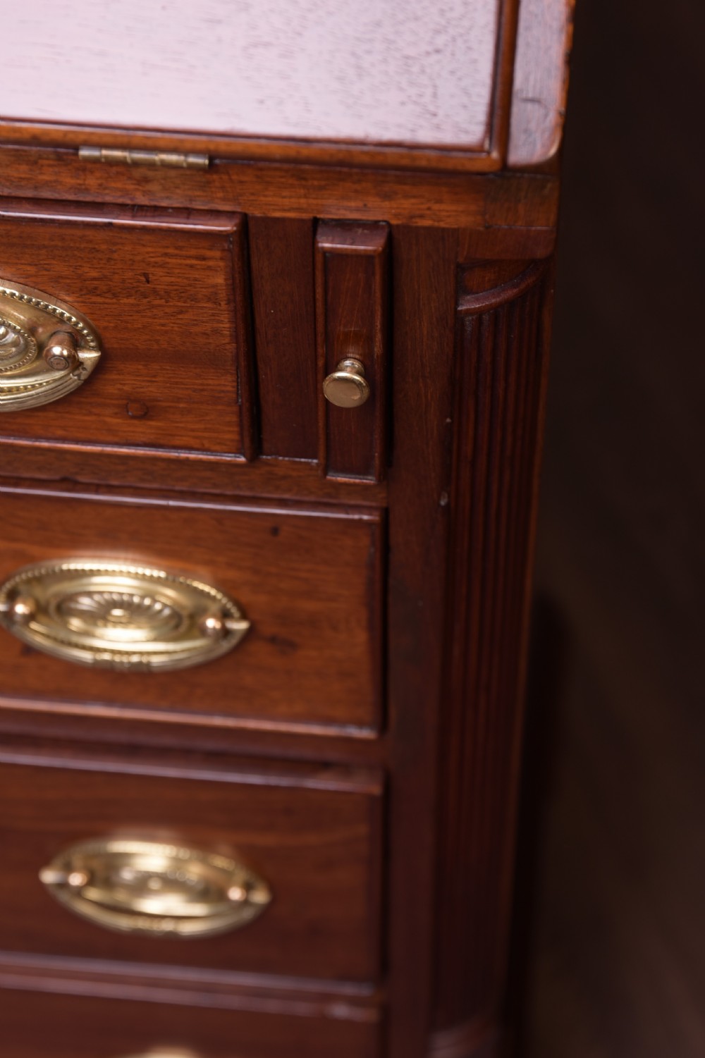 A neat proportioned Georgian Mahogany writing bureau  View II