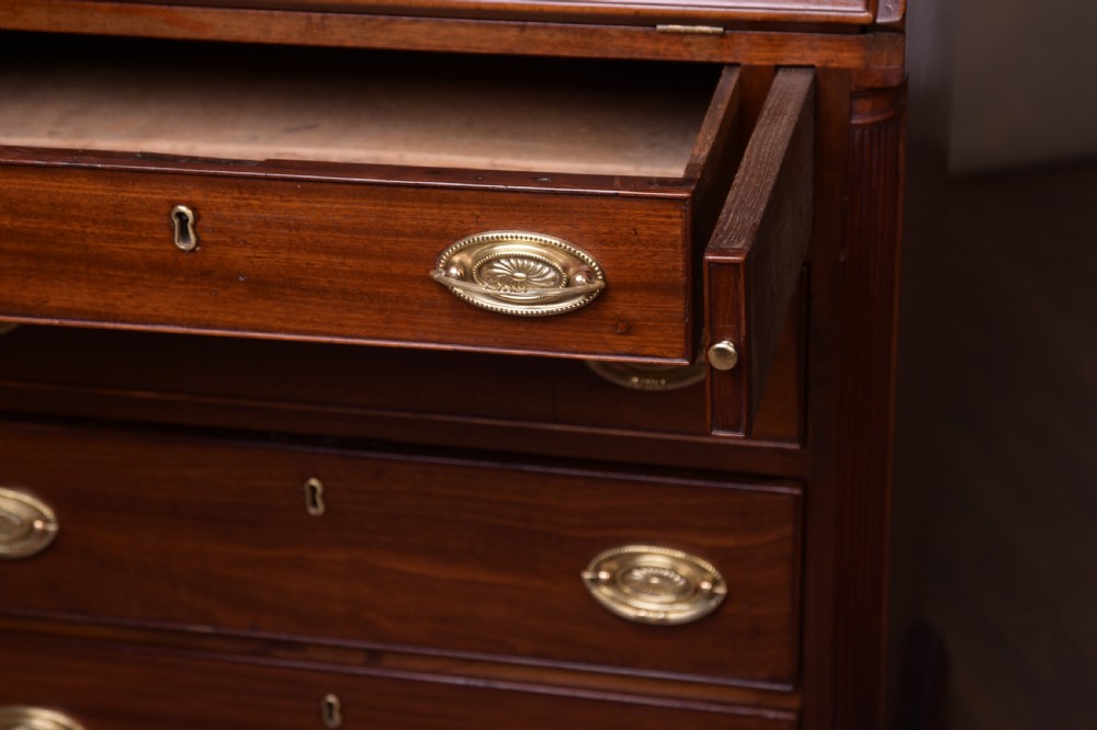 A neat proportioned Georgian Mahogany writing bureau  View III