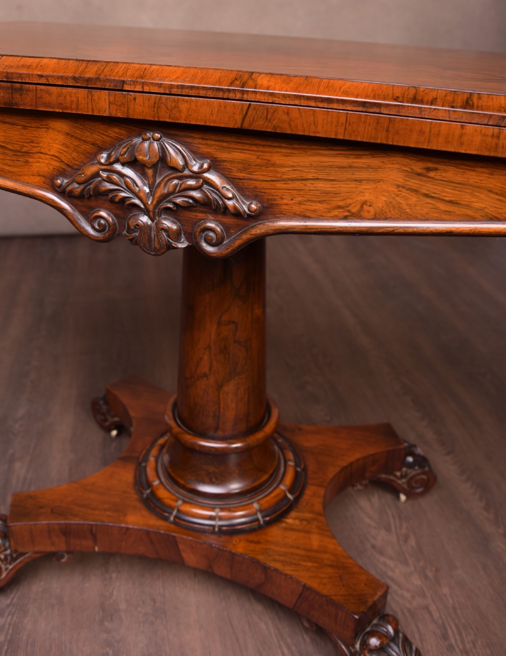William 4th Rosewood fold over Card Table  View IV