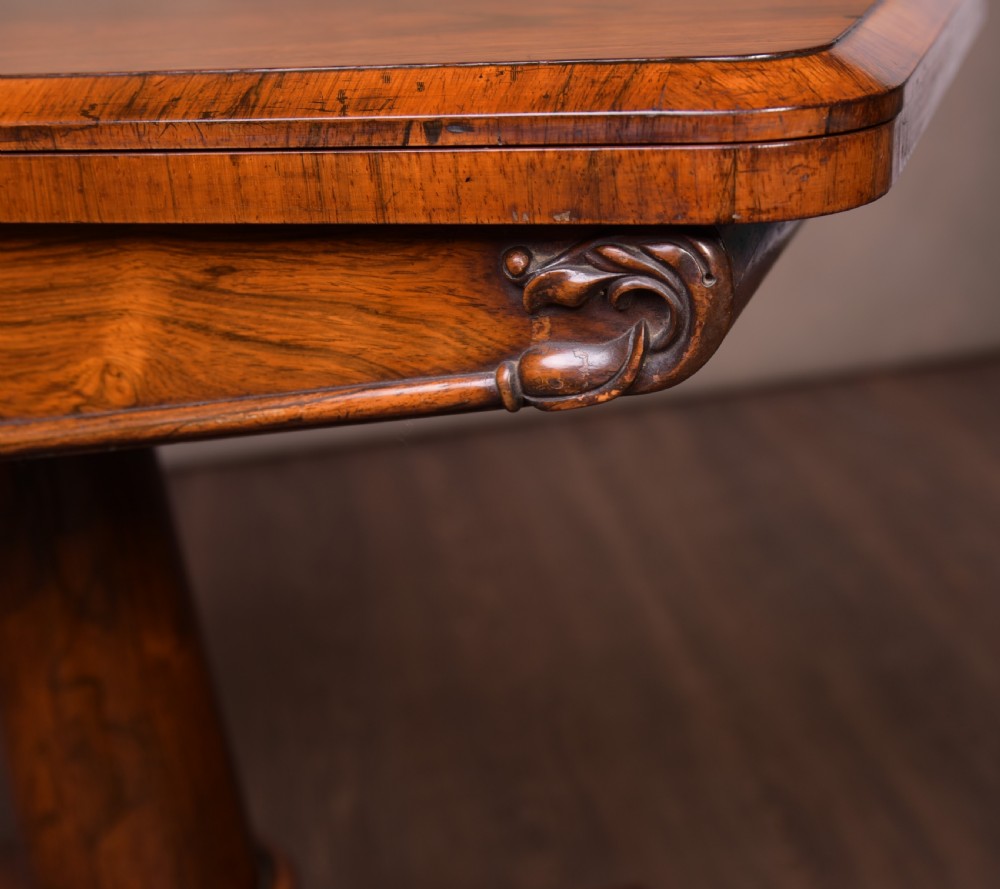 William 4th Rosewood fold over Card Table  View V