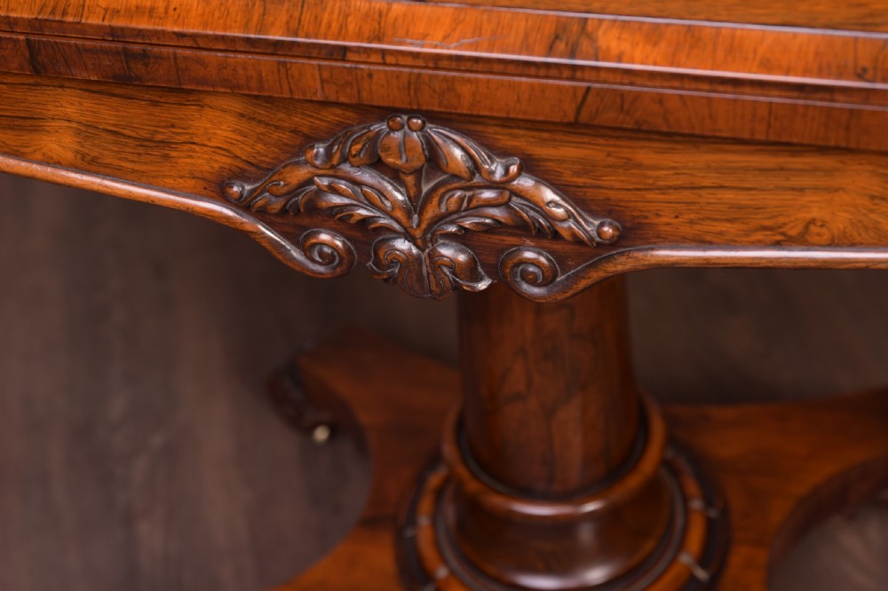 William 4th Rosewood fold over Card Table  View XIV