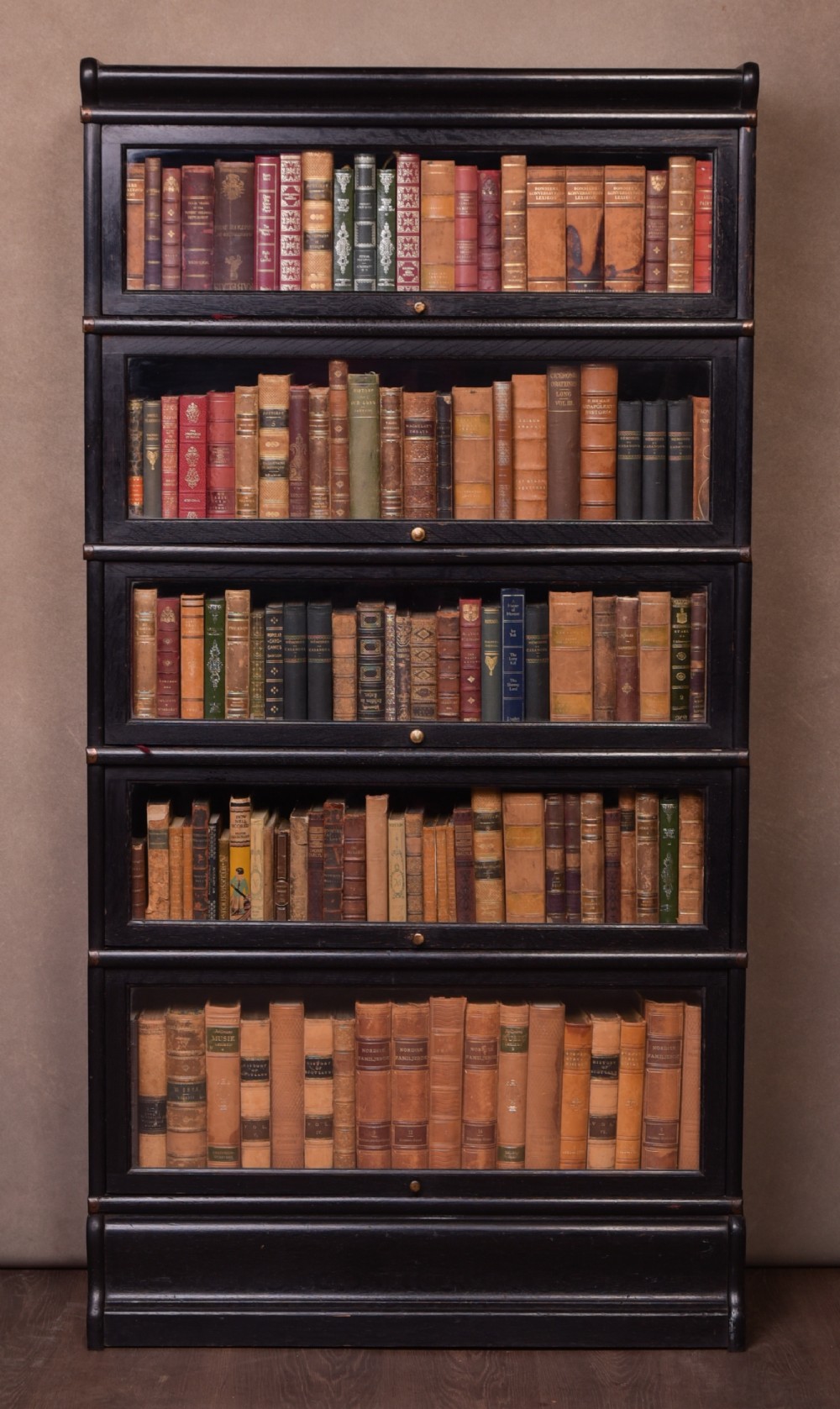 5 Section Globe Wernicke Oak Barrister Bookcase 