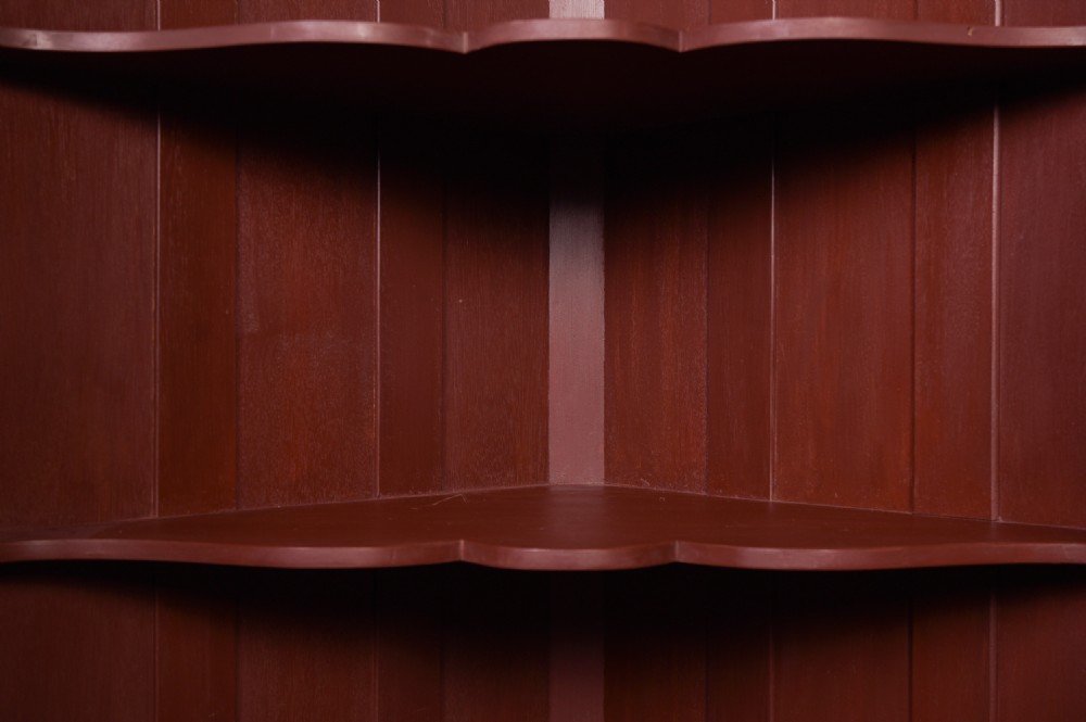 Fabulous over sized Edwardian inlaid mahogany corner cabinet  View VI