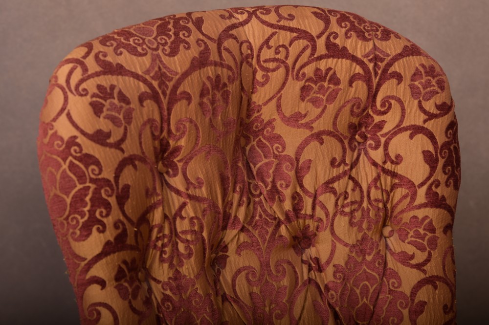 Elegant Victorian rosewood upholstered arm chair  View V