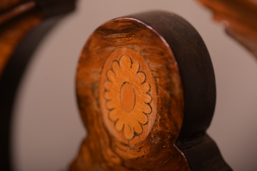 Edwardian Sheridan revival rosewood marquetry knee hole desk  View XIII