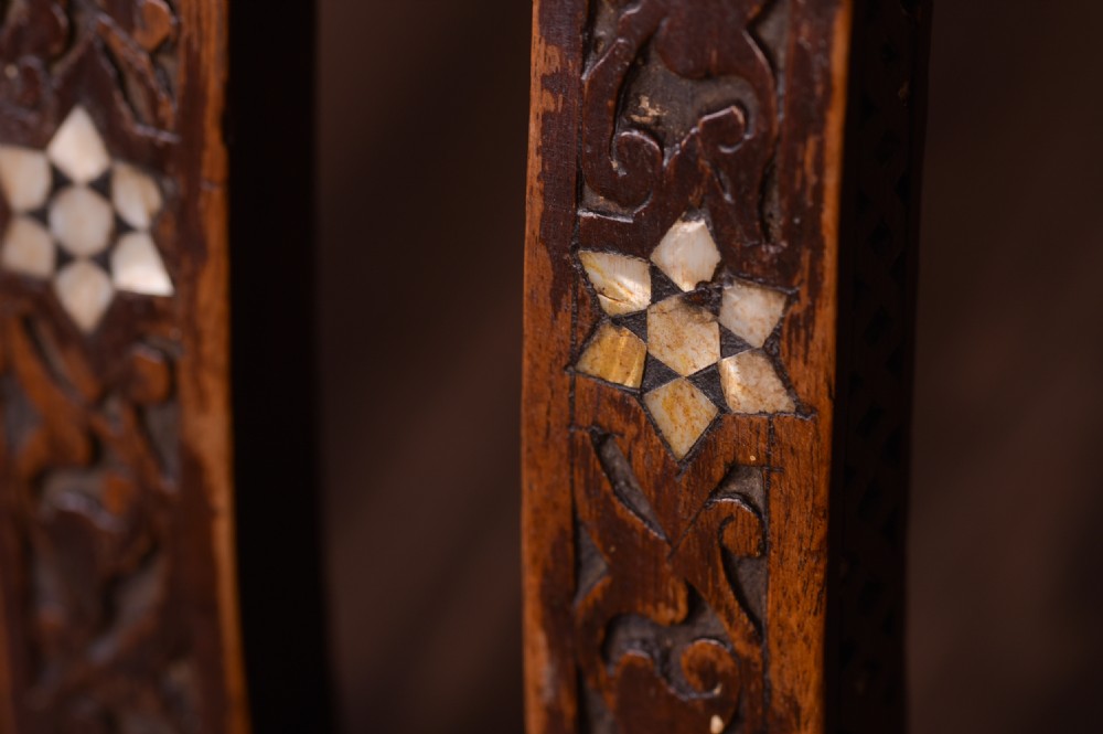 19th century Carved Islamic folding chair  View XII