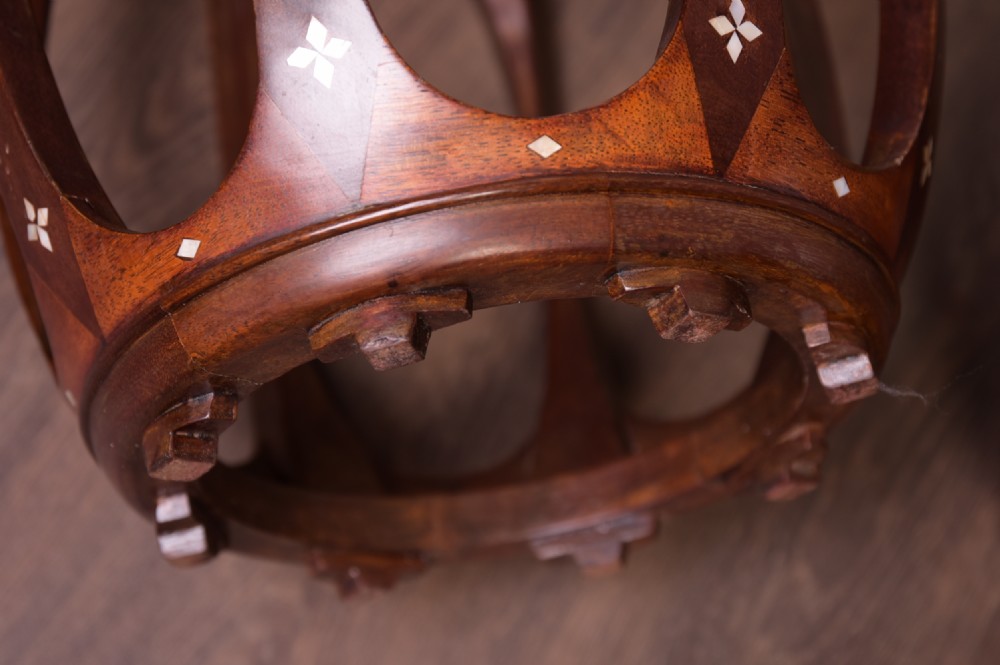 Pair of inlaid Chinese Barrel side tables View IX