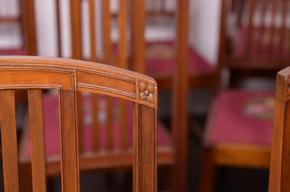 Set of 12 Edwardian Mahogany dining room chairs  View III