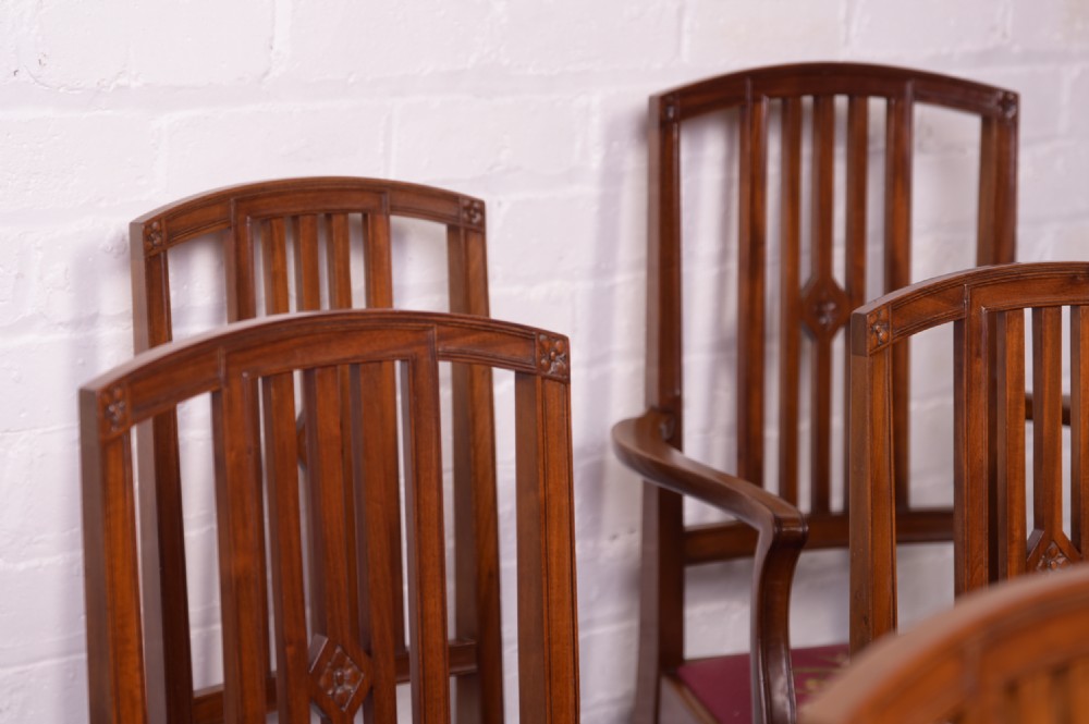 Set of 12 Edwardian Mahogany dining room chairs  View IV