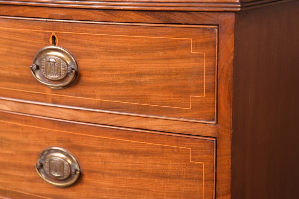 Handsome Georgian Mahogany Bow front chest of drawers  View XIV