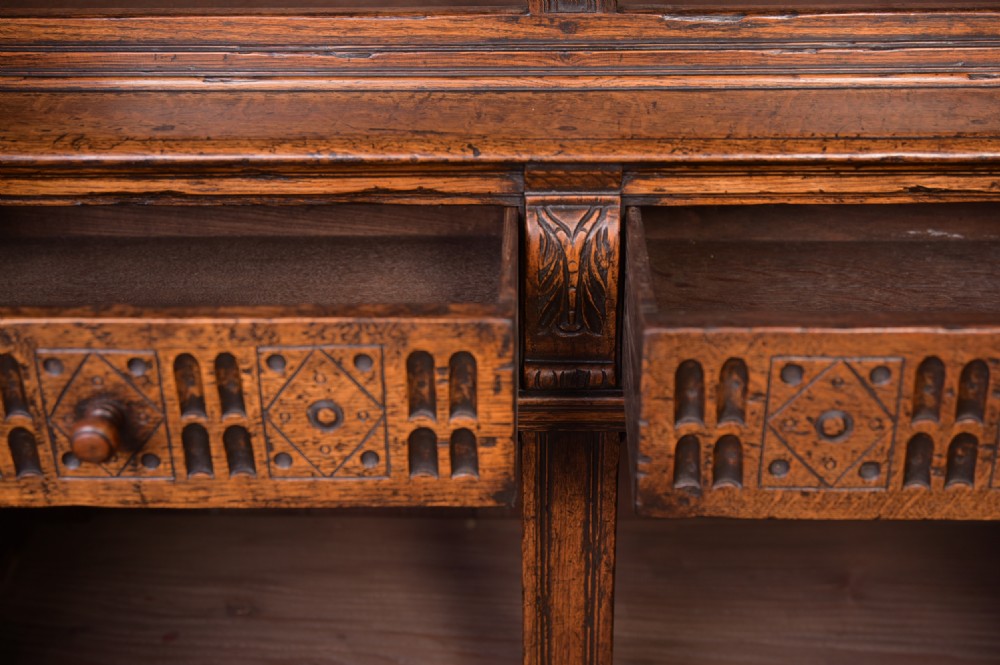 Neat Carved oak sideboard  View VI