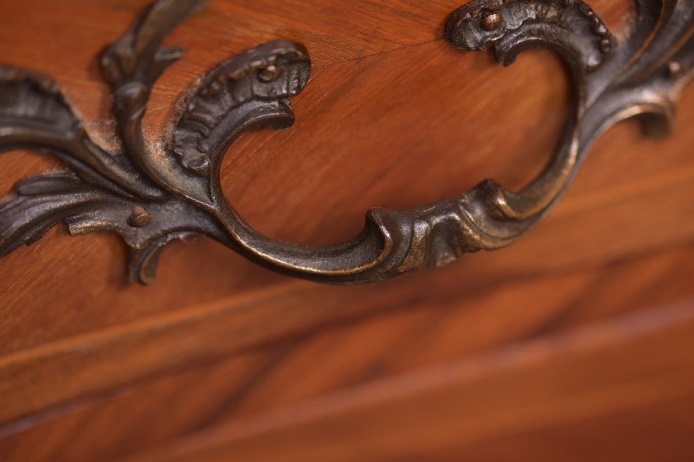 Superb 19th Century serpentine fronted Rosewood marble top Commode Chest View XVIII