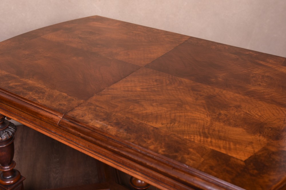 Quality Walnut extending dining table  View IV