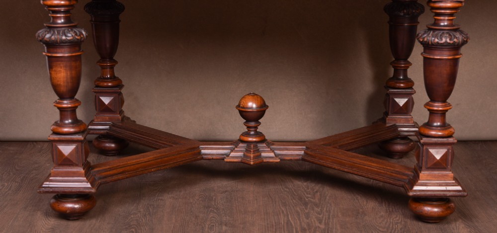 Quality Walnut extending dining table  View IX
