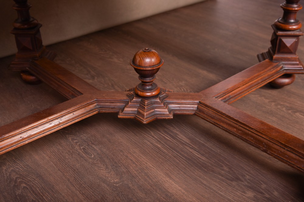 Quality Walnut extending dining table  View XV