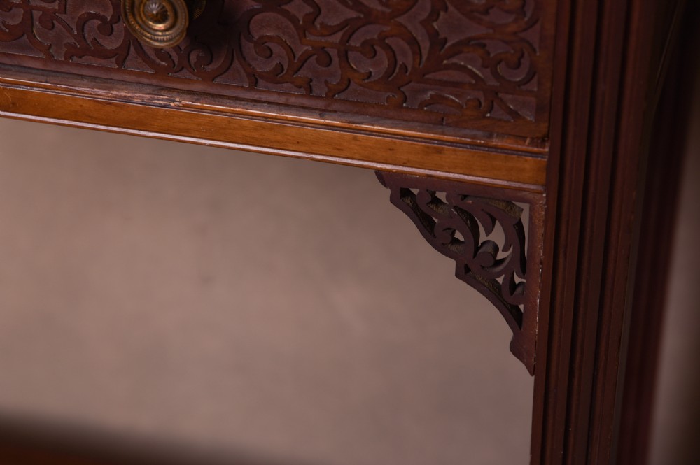 Quality Edwardian Chinese Chippendale Bookcase on Stand  View XV