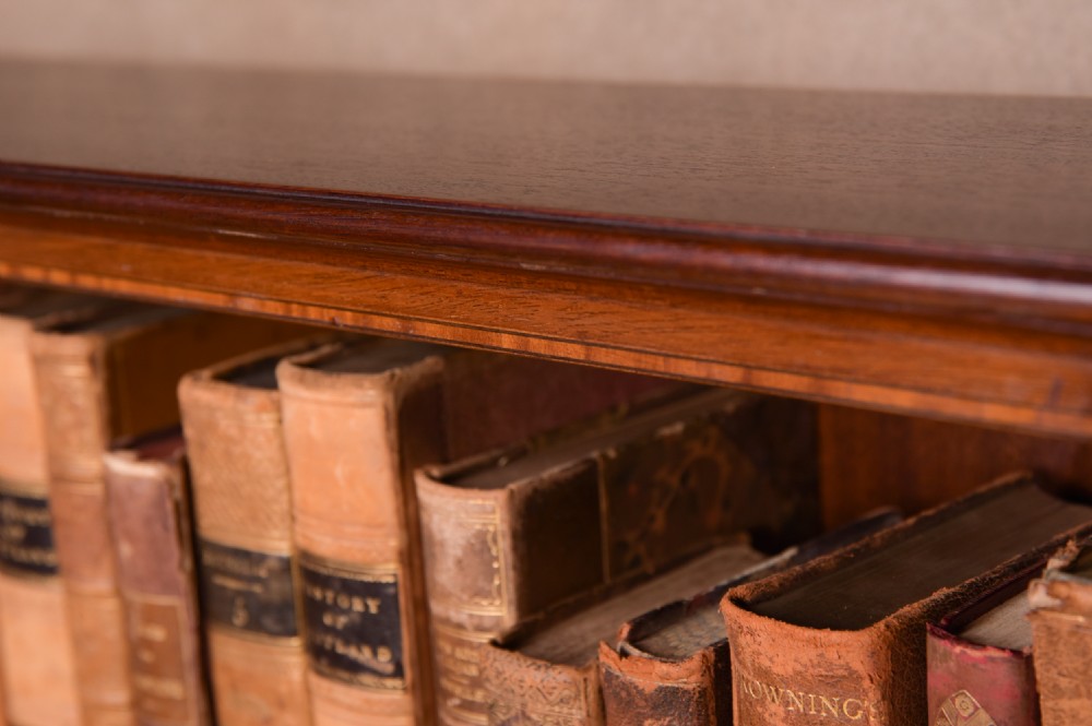 Neat Edwardian mahogany waterfall bookcase  View X
