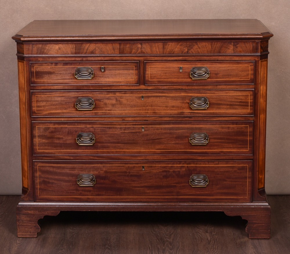 Georgian Mahogany  2 over 3 Chest of drawers 