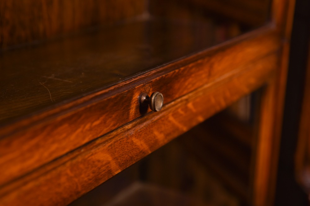 Pair of Oak sectional Barrister bookcases  View II