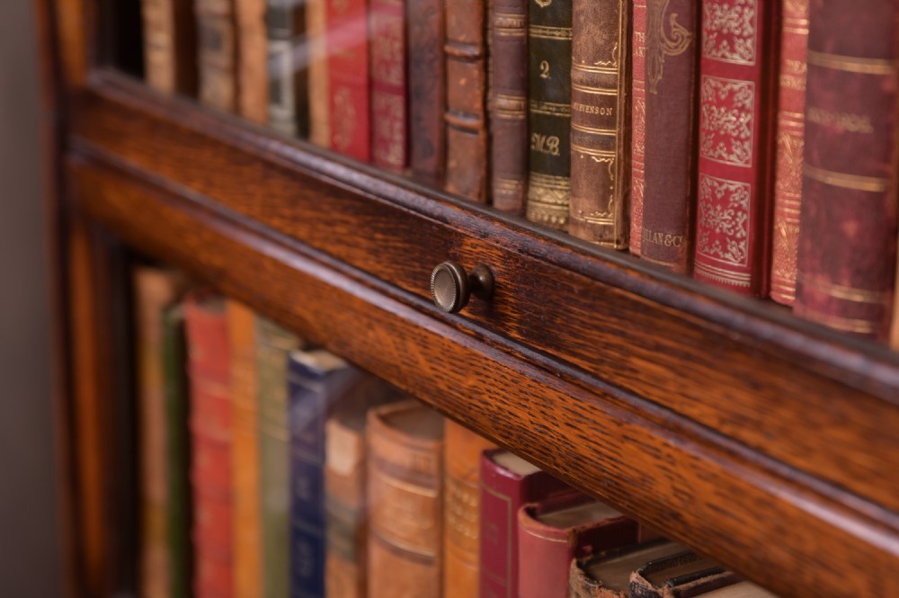 Pair of Oak sectional Barrister bookcases  View III