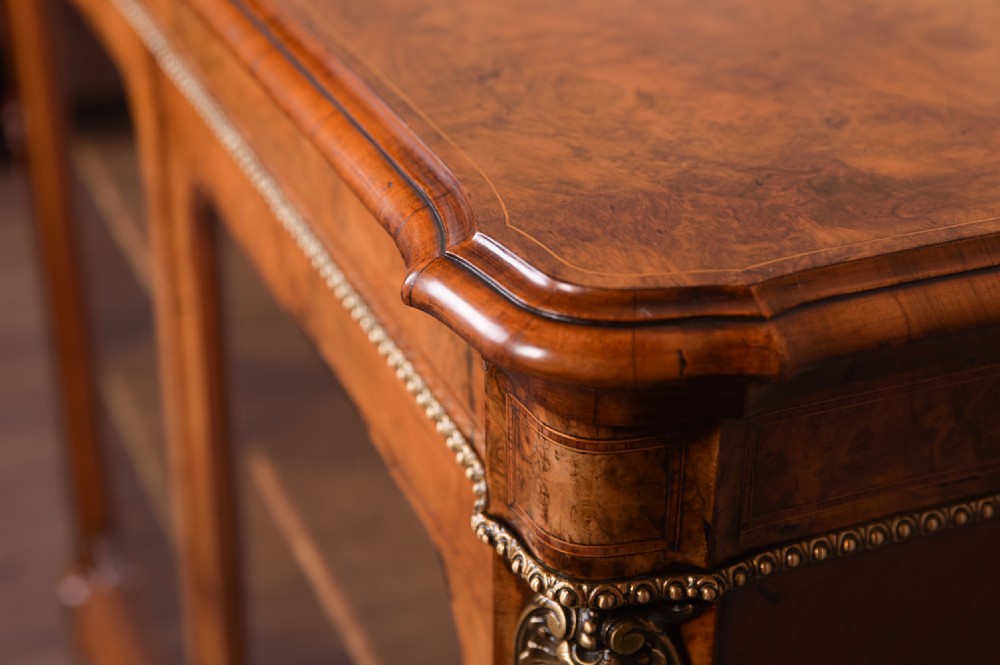 Superb Victorian Walnut 2 door bookcase  View IX