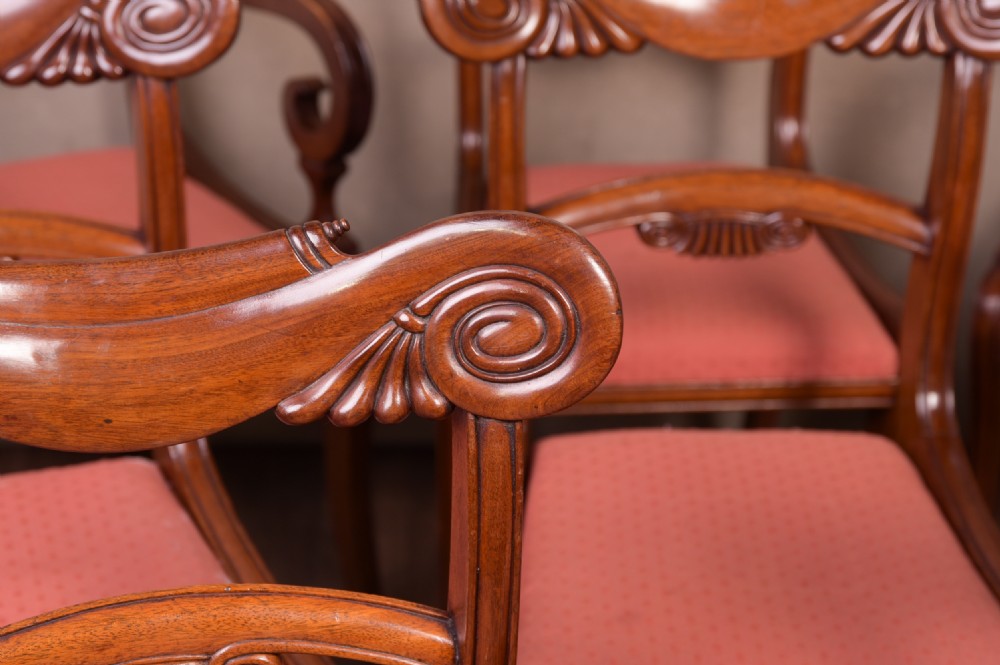 Fantastic Set of 8 Late Regency Mahogany Dining Chairs  View XXIV