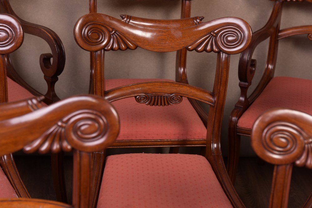Fantastic Set of 8 Late Regency Mahogany Dining Chairs  View XXVI