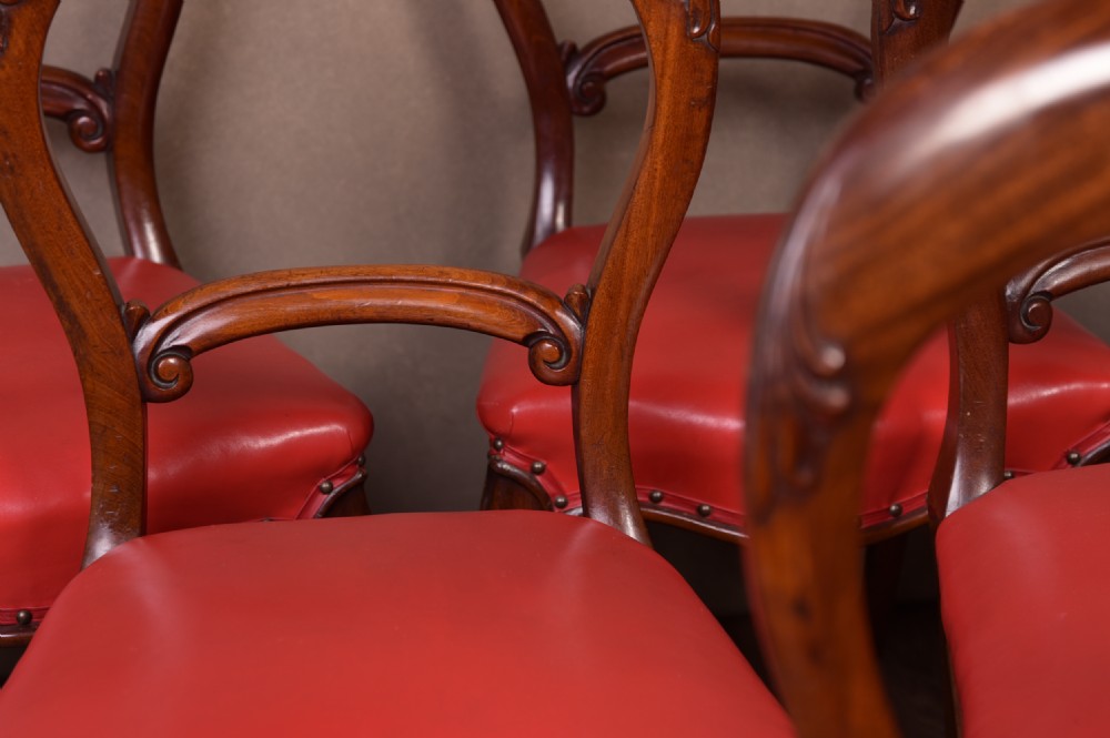 Quality Victorian set of six Mahogany hoop back dining chairs  View IV